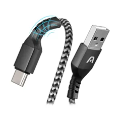 CABLE ARGOM TYPE-C TO USB 2.0 NYLON BRAIDED DURA FORM BLACK