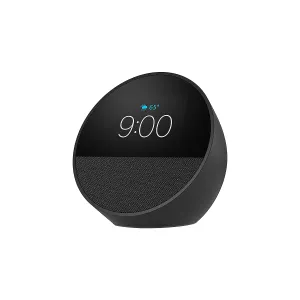 PARLANTE AMAZON ECHO SPOT SMART ALARM CLOCK WITH VIBRANT SOUND AND ALEXA BLACK