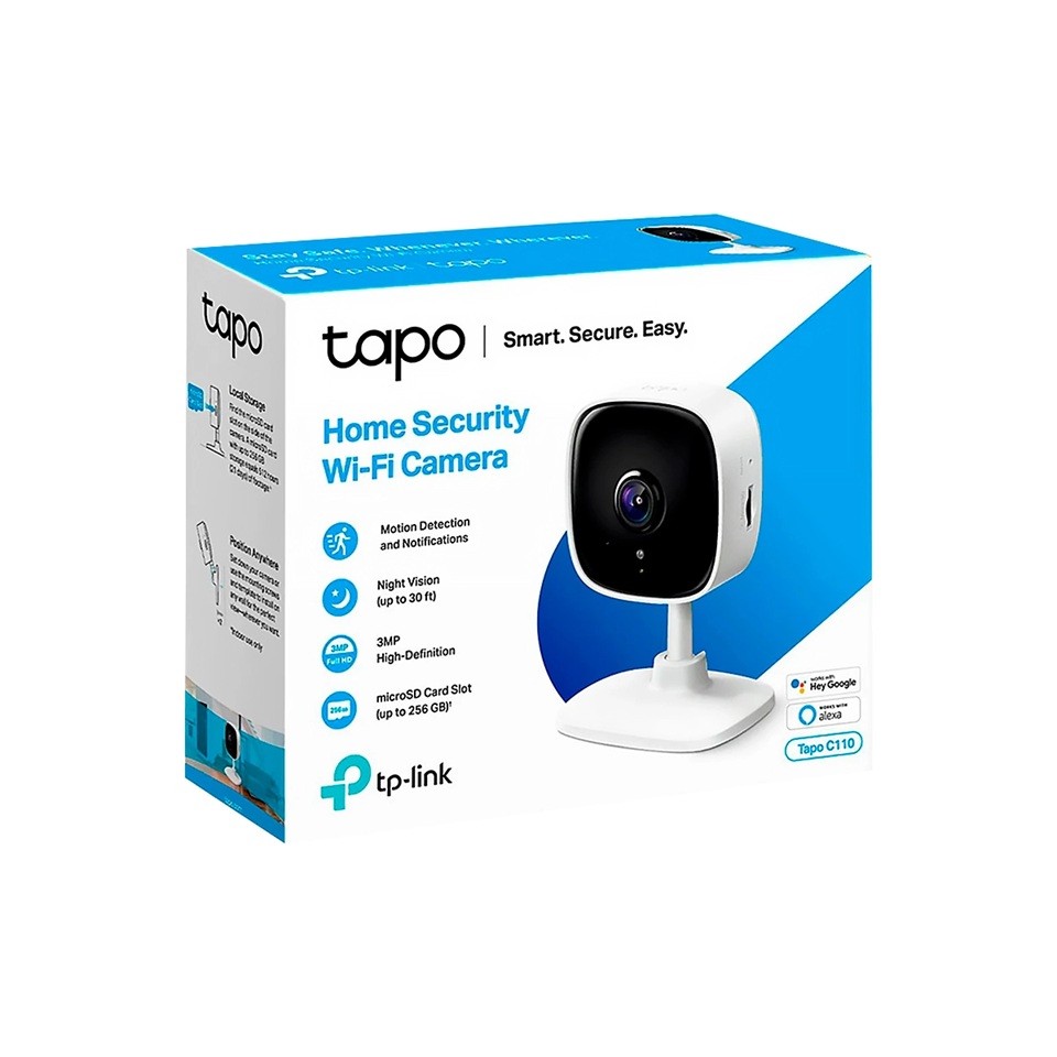 CAMARA TP-LINK TAPO C110 FIJA INT 3MP VIS. NOCT. IR WI-FI AUDIO BIDIRECIONAL MICROSD 512GB
